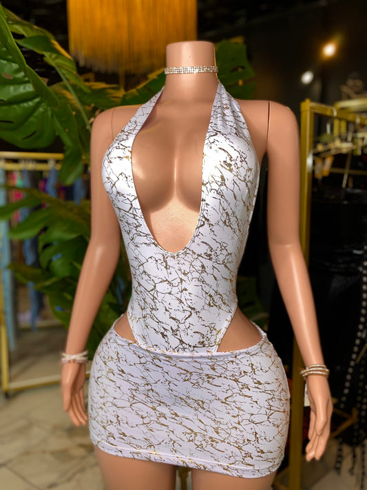 Marble Romper and Skirt set