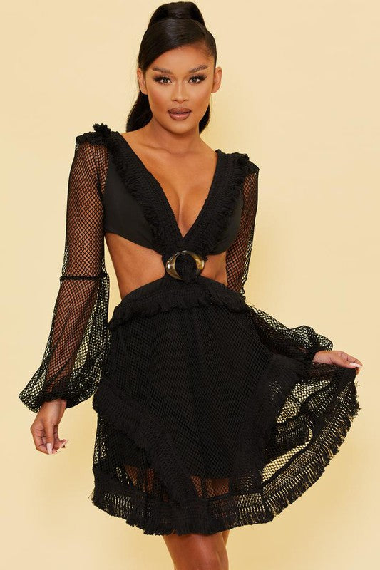 Crochet Lace Back Dress