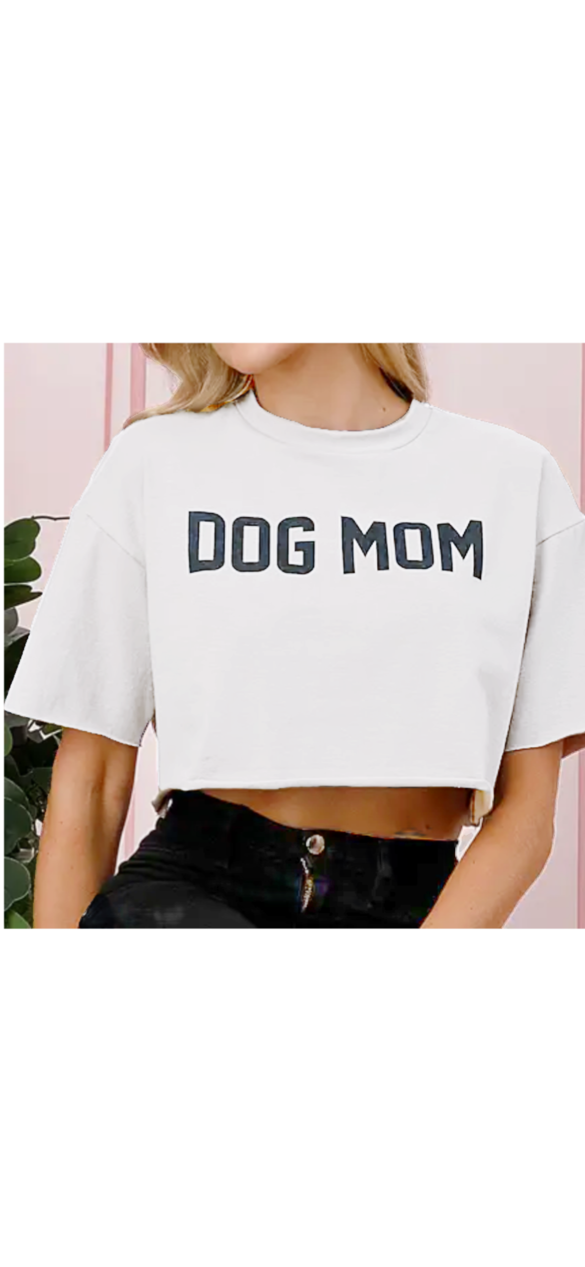 Dog Mom Cropped T-Shirt