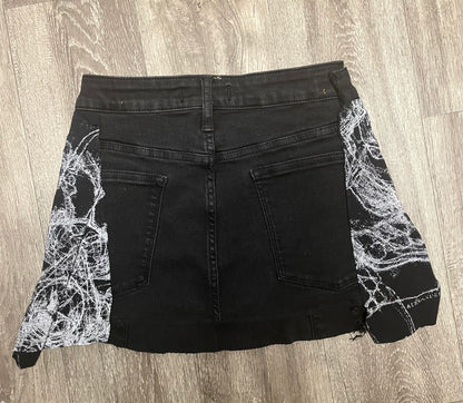 Deconstructed denim mini