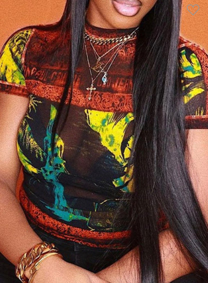 tribal mesh T